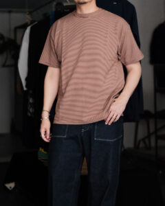 RASCHEL BORDER SS TOP col.Russet × Ivoryのサムネイル