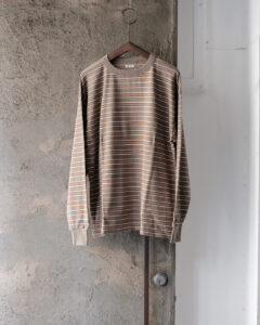 BORDER LS TOP col. Taupe Beige × Russet BORDER LS TOP col. Taupe Beige × Russetのサムネイル