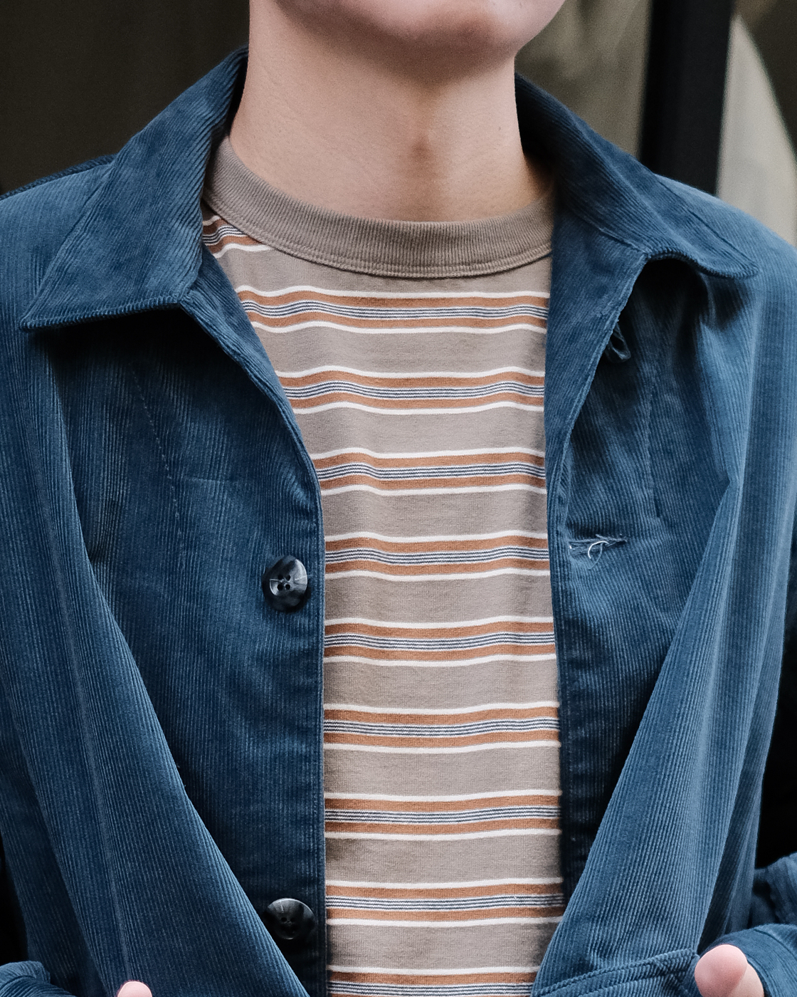 CORDUROY FIELD SHIRT col.Cerulean - Sleepy PEOPLE | スリーピーピープル