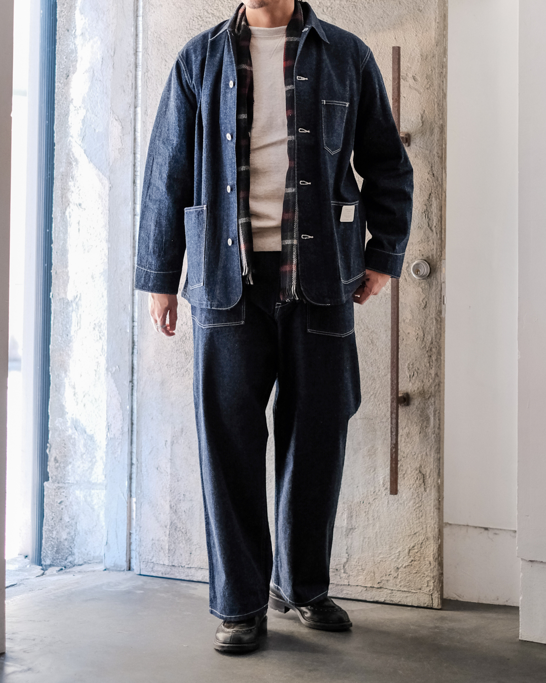 Denim Chore Jacket col.Indigo - Sleepy PEOPLE | スリーピーピープル