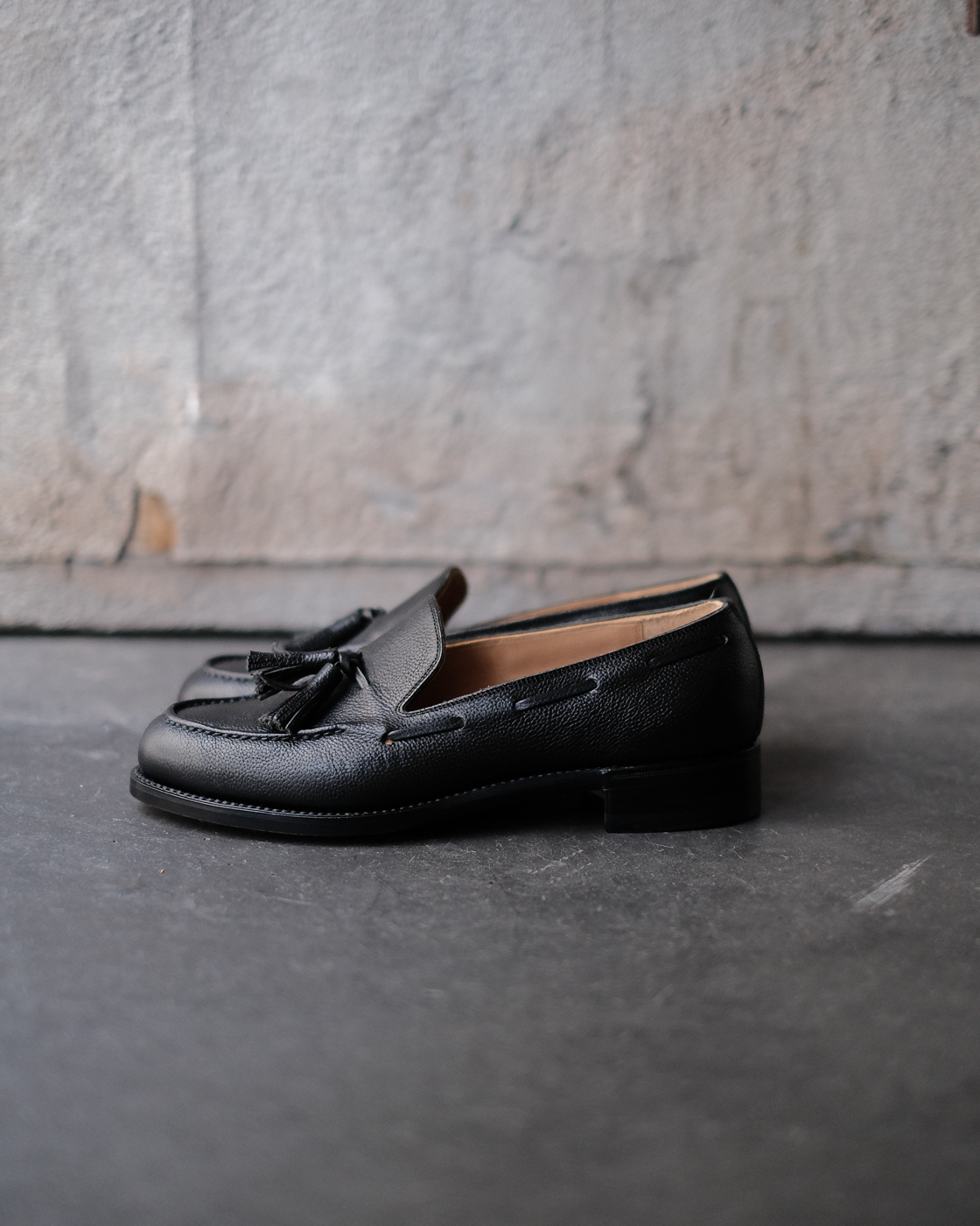 ff-138］Tassel loafer Hand mocca col.Black - Sleepy PEOPLE