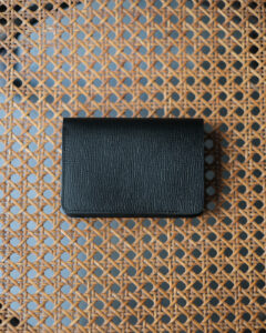 ［flp-26］ Short Wallet (Serpentine × Double) col.Black × Blackのサムネイル