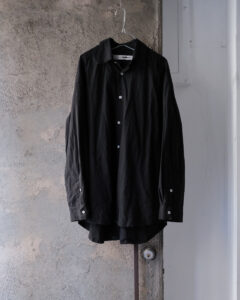 Super oversized regular collar shirt blouson (Sleepy PEOPLE Exclusive Model) col.Black ［※こちらは8月中旬までにお渡し予定となります。］のサムネイル