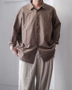 IKLA SHIRT (Paper Cot) col.Clay IKLA SHIRT (Paper Cot) col.Clayのサムネイル