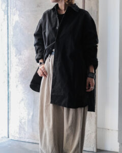 IKLA SHIRT (Paper Cot) col.Black IKLA SHIRT (Paper Cot) col.Blackのサムネイル