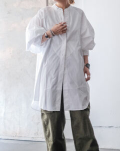 Gather Panel Shirt col.Whiteのサムネイル