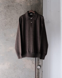 W/L KNIT POLO col.Stone Brown W/L KNIT POLO col.Stone Brownのサムネイル
